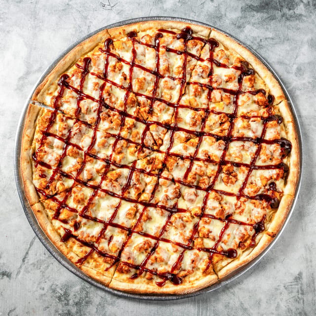 BBQ Chicken Pizza.