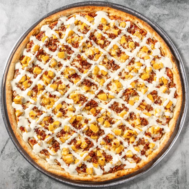Chicken Cutlet Pizza.