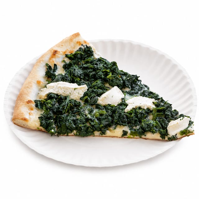 Spinach White Pizza.