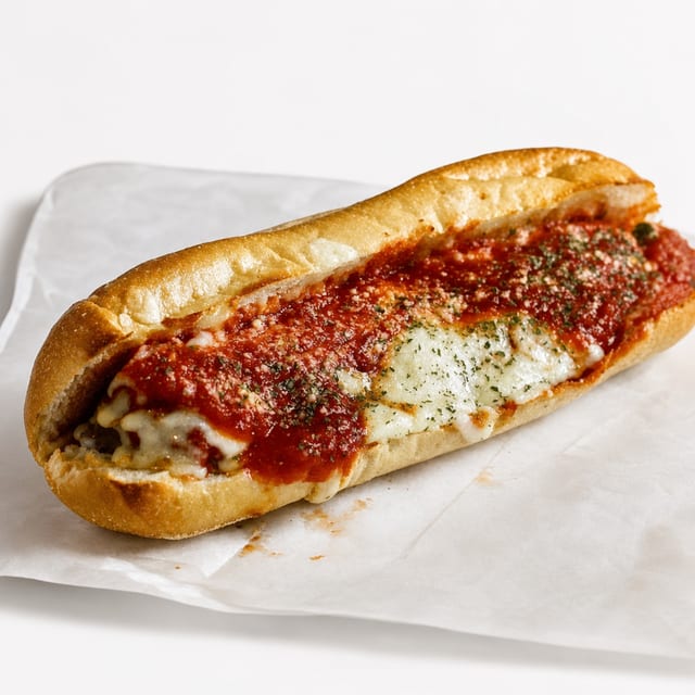 Meatball Parmigiana Hero.